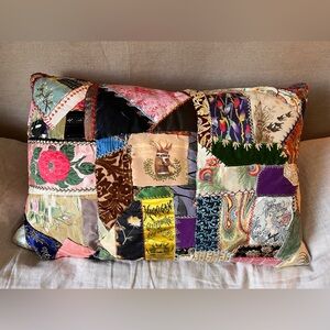 Antique Crazy Quilt patch Pillow